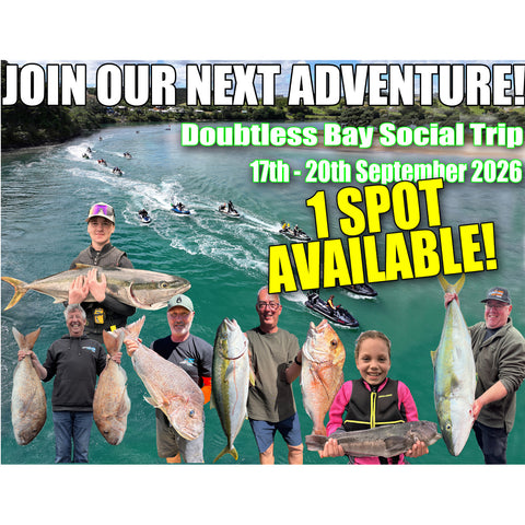 Adventure Fishing - Doubtless Bay, 4 day Jetskifishing social trip September 2026