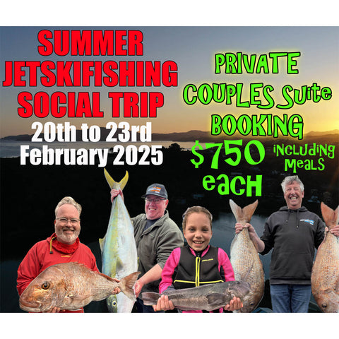 Adventure Fishing - Doubtless Bay, 4 day Jetskifishing social trip February 2025