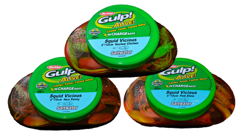 Gulp Soft Bait Tub 6" Squid Vicious