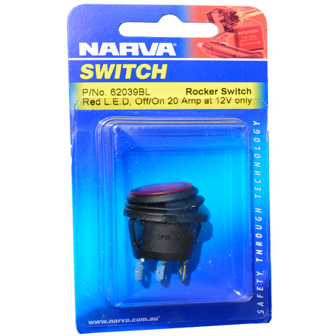 Illuminated 12 volt waterproof switch