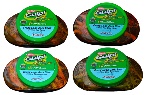 Gulp Soft Bait Tub 5" Crazy Legs Jerk Shad